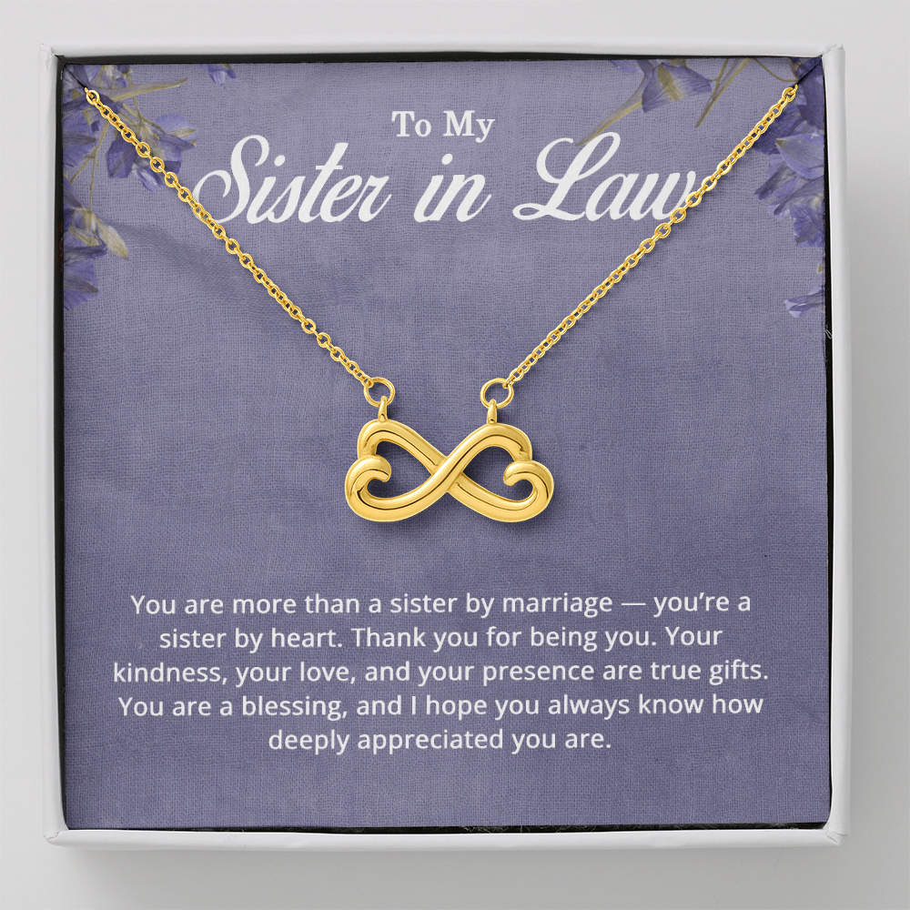 Sister in Law Birthday Gifts for Women - To My Sister in Law Necklace