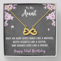 Load image into Gallery viewer, To My Aunt Necklace for Her 52nd Birthday 52 Years Old Birthday
