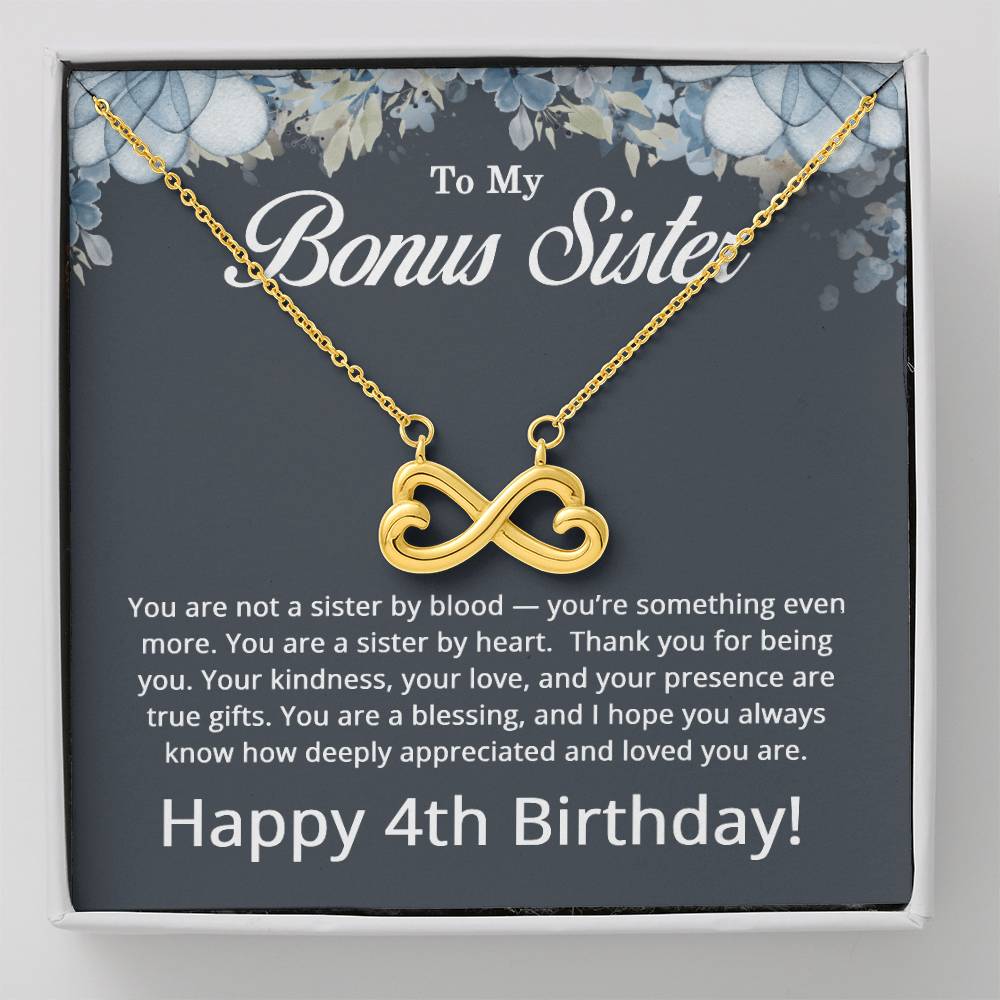4th Birthday Gifts for Bonus Sister - To My Bonus Sister Necklace