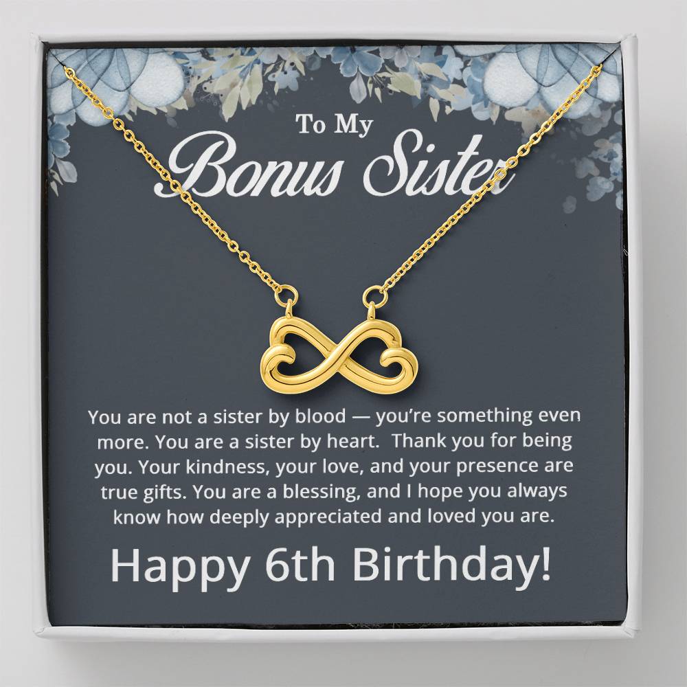 6th Birthday Gifts for Bonus Sister - To My Bonus Sister Necklace