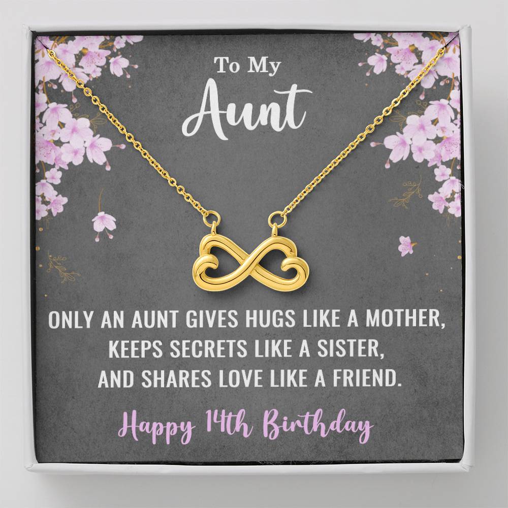 To My Aunt Necklace for Her 14th Birthday 14 Years Old Birthday