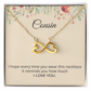 Cousin Necklace Cousin Birthday Gift Reminds You I Love You Cousin Christmas Gift for Her Heart Love Pendant