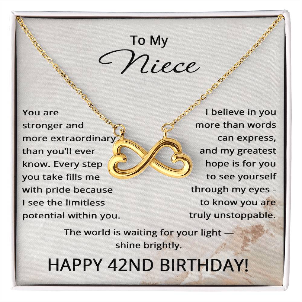 42nd Birthday Gifts for Niece - 42nd Birthday Necklace for Niece - To My Niece Necklace