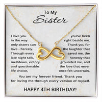 Load image into Gallery viewer, 4th Birthday Gifts for Sister - To My Sister Necklace - 4 Years Old
