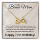 77th Birthday Gifts for Bonus Mom - 77th Birthday Necklace for Bonus Mom - To My Bonus Mom Necklace