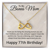 Load image into Gallery viewer, 77th Birthday Gifts for Bonus Mom - 77th Birthday Necklace for Bonus Mom - To My Bonus Mom Necklace

