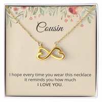 Load image into Gallery viewer, Cousin Necklace Cousin Birthday Gift Reminds You I Love You Cousin Christmas Gift for Her Heart Love Pendant
