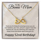 52nd Birthday Gifts for Bonus Mom - 52nd Birthday Necklace for Bonus Mom - To My Bonus Mom Necklace