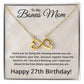 27th Birthday Gifts for Bonus Mom - 27th Birthday Necklace for Bonus Mom - To My Bonus Mom Necklace