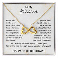 Load image into Gallery viewer, 11th Birthday Gifts for Sister - To My Sister Necklace - 11 Years Old
