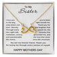 Sister Mother’s Day Necklace with Message Card – Sentimental Infinity Necklace Gift for Sister