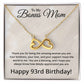 93rd Birthday Gifts for Bonus Mom - 93rd Birthday Necklace for Bonus Mom - To My Bonus Mom Necklace