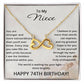 74th Birthday Gifts for Niece - 74th Birthday Necklace for Niece - To My Niece Necklace