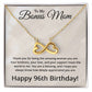 96th Birthday Gifts for Bonus Mom - 96th Birthday Necklace for Bonus Mom - To My Bonus Mom Necklace