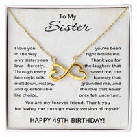 Load image into Gallery viewer, 49th Birthday Gifts for Sister - To My Sister Necklace - 49 Years Old
