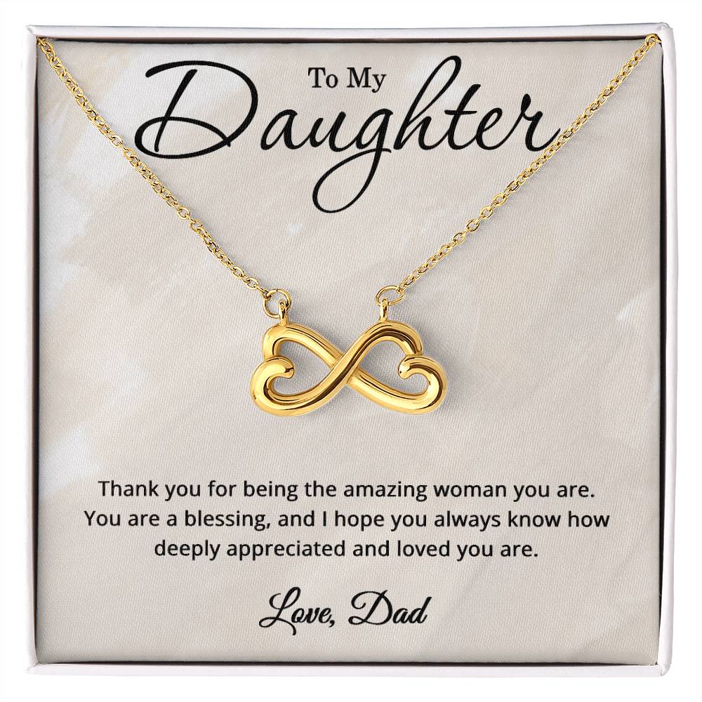 To My Daughter Necklace from Dad - Daughter Christmas Gifts from Dad