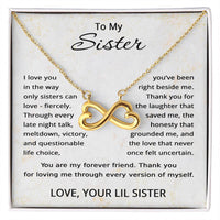 Load image into Gallery viewer, To My Sister Necklace from Lil Sis - Big Sis Gift from Little Sister
