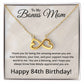 84th Birthday Gifts for Bonus Mom - 84th Birthday Necklace for Bonus Mom - To My Bonus Mom Necklace