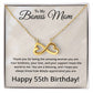 55th Birthday Gifts for Bonus Mom - 55th Birthday Necklace for Bonus Mom - To My Bonus Mom Necklace