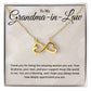 To My Grandma in Law Necklace - Grandma-in-Law Gifts - Christmas Gifts for Grandmother in Law
