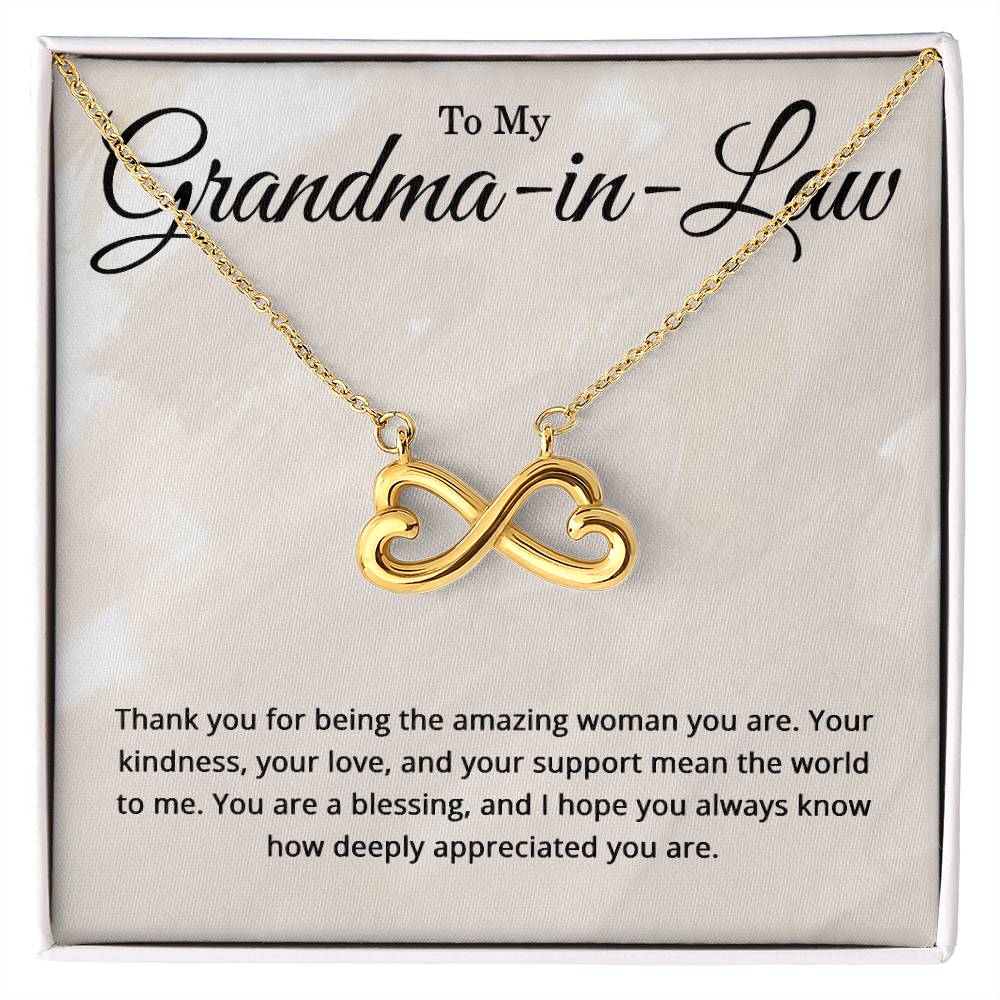 To My Grandma in Law Necklace - Grandma-in-Law Gifts - Christmas Gifts for Grandmother in Law