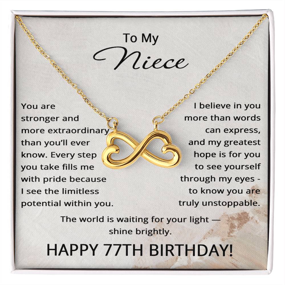 77th Birthday Gifts for Niece - 77th Birthday Necklace for Niece - To My Niece Necklace