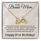 81st Birthday Gifts for Bonus Mom - 81st Birthday Necklace for Bonus Mom - To My Bonus Mom Necklace