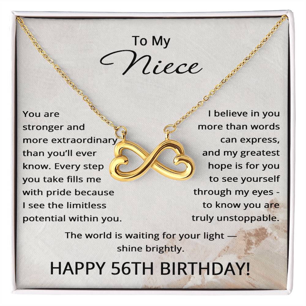 56th Birthday Gifts for Niece - 56th Birthday Necklace for Niece - To My Niece Necklace