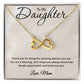 To My Daughter Necklace from Mom - Daughter Christmas Gifts from Mom