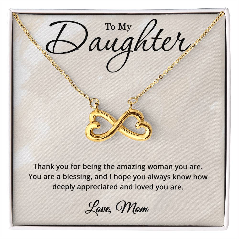 To My Daughter Necklace from Mom - Daughter Christmas Gifts from Mom