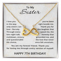 Load image into Gallery viewer, 7th Birthday Gifts for Sister - To My Sister Necklace - 7 Years Old
