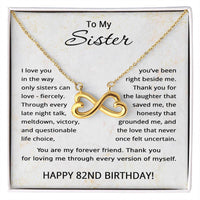 Load image into Gallery viewer, 82nd Birthday Gifts for Sister - To My Sister Necklace - 82 Years Old
