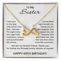 Load image into Gallery viewer, 69th Birthday Gifts for Sister - To My Sister Necklace - 69 Years Old
