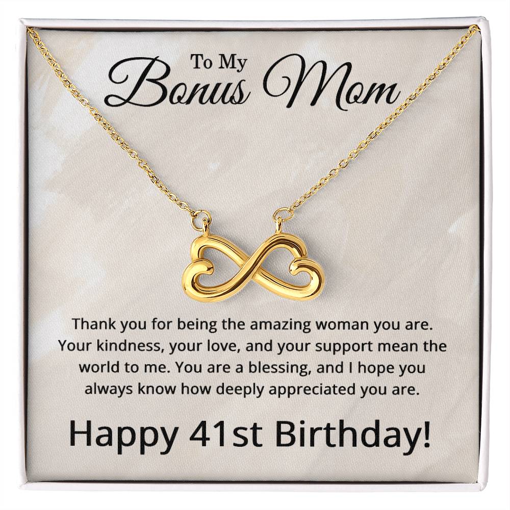 41st Birthday Gifts for Bonus Mom - 41st Birthday Necklace for Bonus Mom - To My Bonus Mom Necklace
