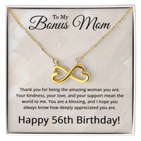 Load image into Gallery viewer, 56th Birthday Gifts for Bonus Mom - 56th Birthday Necklace for Bonus Mom - To My Bonus Mom Necklace
