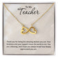 To My Teacher Necklace - Christmas Gifts for Teacher