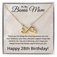 Load image into Gallery viewer, 28th Birthday Gifts for Bonus Mom - 28th Birthday Necklace for Bonus Mom - To My Bonus Mom Necklace
