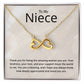 To My Niece Necklace - Niece Birthay Gifts - Christmas Gifts for Niece