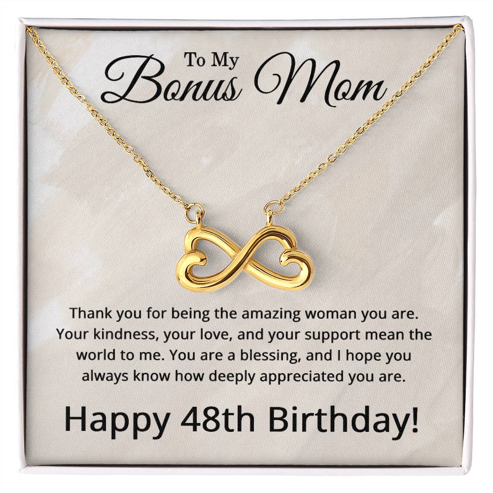 48th Birthday Gifts for Bonus Mom - 48th Birthday Necklace for Bonus Mom - To My Bonus Mom Necklace