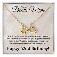 Load image into Gallery viewer, 62nd Birthday Gifts for Bonus Mom - 62nd Birthday Necklace for Bonus Mom - To My Bonus Mom Necklace
