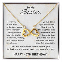 Load image into Gallery viewer, 46th Birthday Gifts for Sister - To My Sister Necklace - 46 Years Old
