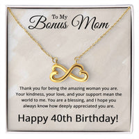 Load image into Gallery viewer, 40th Birthday Gifts for Bonus Mom - 40th Birthday Necklace for Bonus Mom - To My Bonus Mom Necklace
