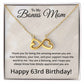 63rd Birthday Gifts for Bonus Mom - 63rd Birthday Necklace for Bonus Mom - To My Bonus Mom Necklace