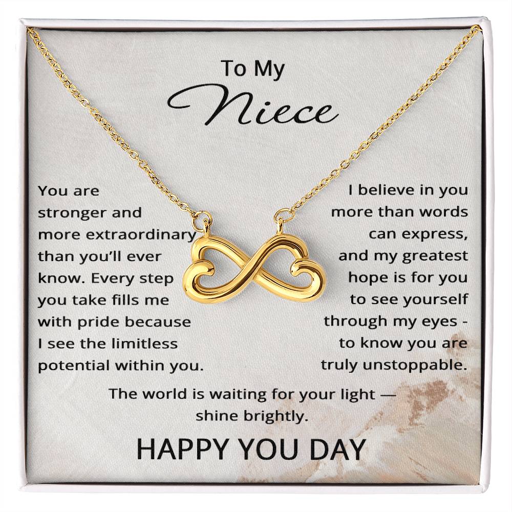 Happy You Day Gifts for Niece - Birthday Jewelry for Niece Adult - To My Niece Necklace