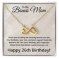 26th Birthday Gifts for Bonus Mom - 26th Birthday Necklace for Bonus Mom - To My Bonus Mom Necklace