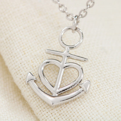To My Anchor Necklace With Loving Message Gift For Wife Husband or Loved One Motivational Inspirational