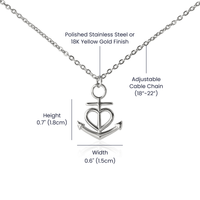 Load image into Gallery viewer, Anchor Necklace for Women Inspirational Necklace Motivational Necklace Christmas Gifts for Christians Hebrews 6:19 Gift Hebrews 6 19

