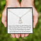 Heartfelt Anchor Necklace With Loving Message Meaningful Necklace Gift For Husband Wife or Friend Motivational Inspirational