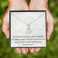 Load image into Gallery viewer, Anniversary Anchor Necklace With Emotional Message Card Gift For Partner Spouse Wife Husband Girlfriend Boyfriend Best Friend Motivational Inspirational
