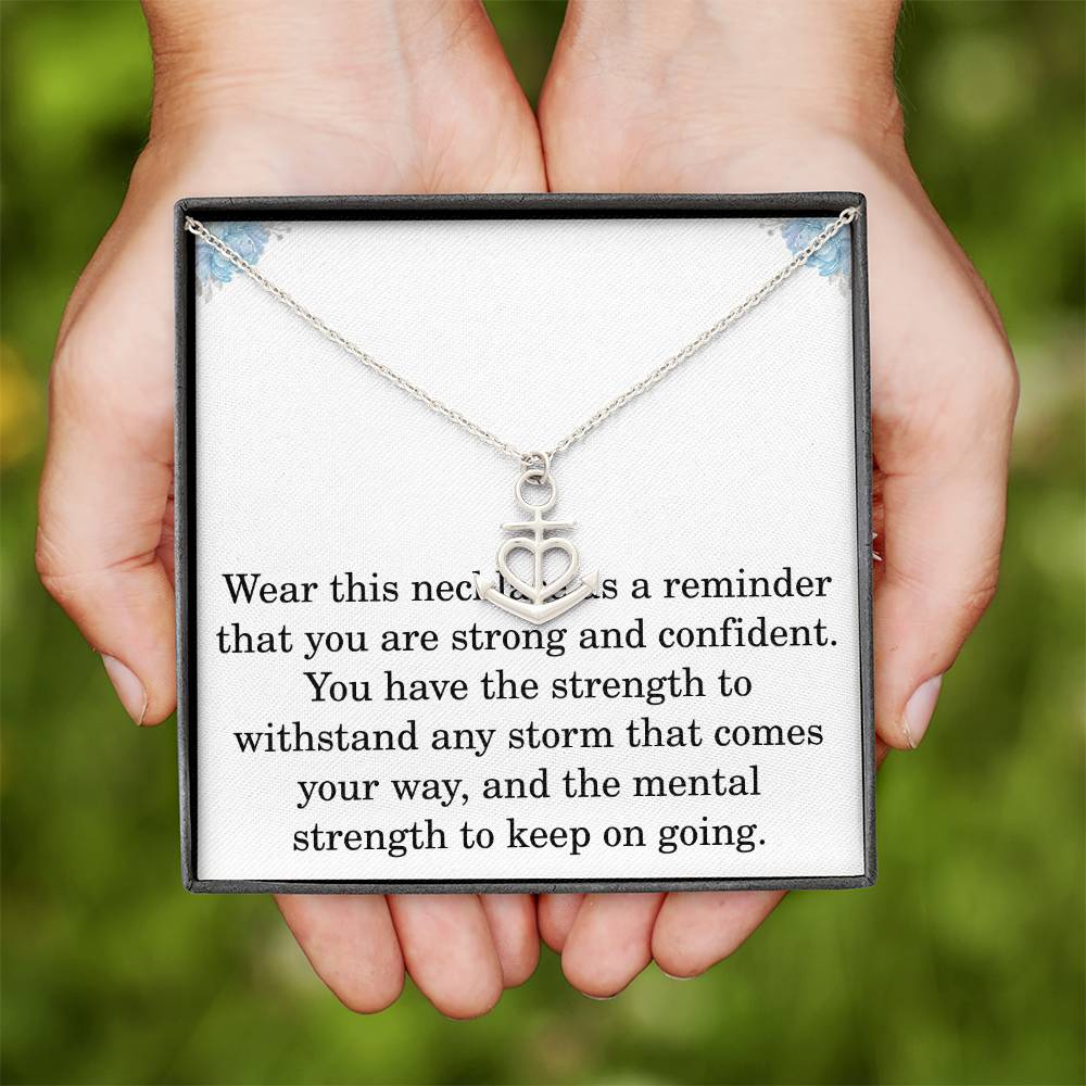 Anchor Necklace for Her The Storm Necklace Mothers Day Gifts Encouragement Inspirational Get Well Soon Anchor Pendant Christmas Birthday for Women